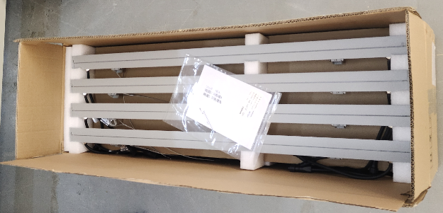 inside packaging, accessories, quality certificate sticker info of LED linear lights