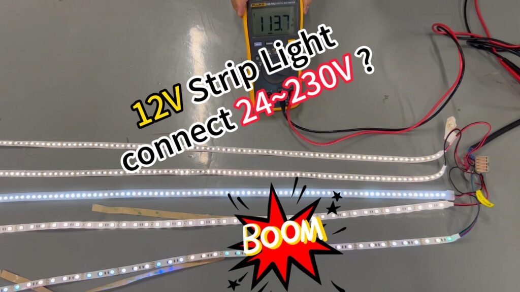 connect LED Strip Lights with higher voltage what will happen
