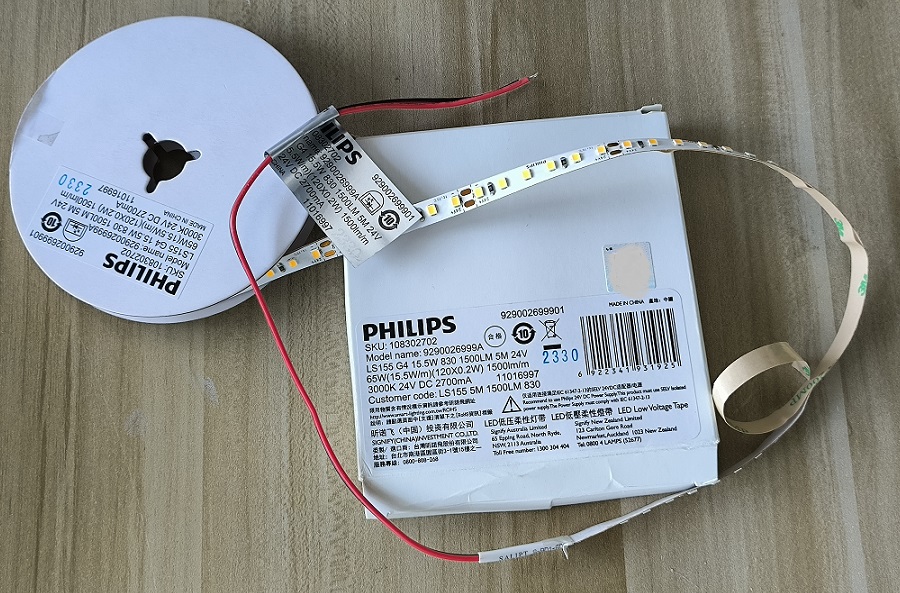 Philips LED Strip Lights 12- DC24V 15.5w Per Meter 3000K